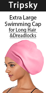 Extra Large Swim Cap for Women Men for Long Hair Dreadlocks