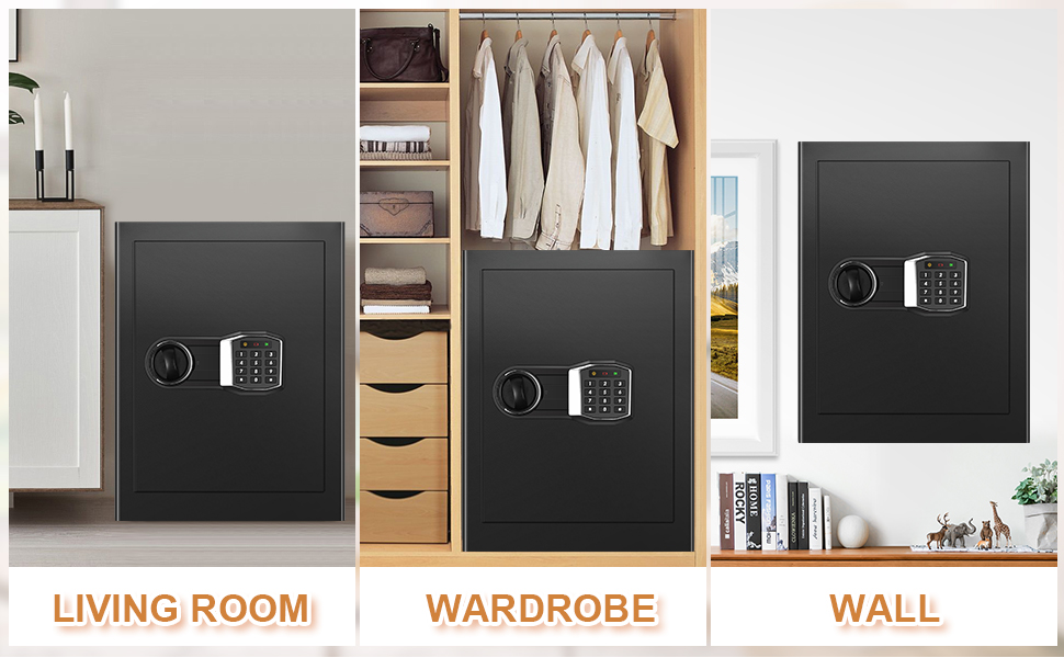 2.6 Cub Home Safe Fireproof Waterproof, Large Fireproof Safe with