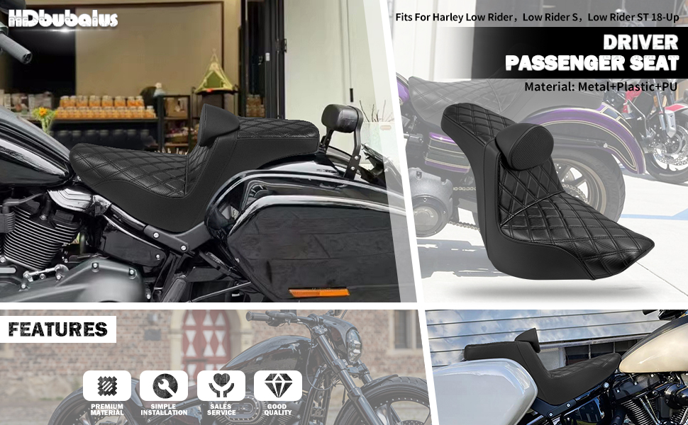 リリ様 シートリクエスト Amazon | HDBUBALUS バイク シート ダブルシート バックレスト