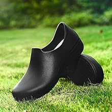 Women Kitchen Chef Garden Shoes Non Slip Oil/Water Resistant for Garden Hospital Restaurant Work Shoes Black/Pink/White Size 3-8 12 kitchen women shoes