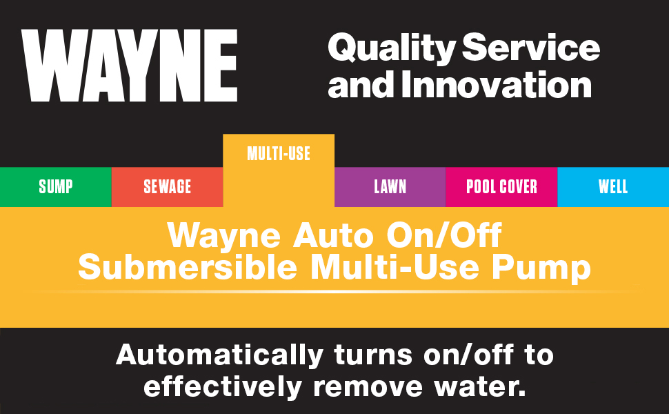 Wayne Auto On/Off Submersible Multi-Use Pump