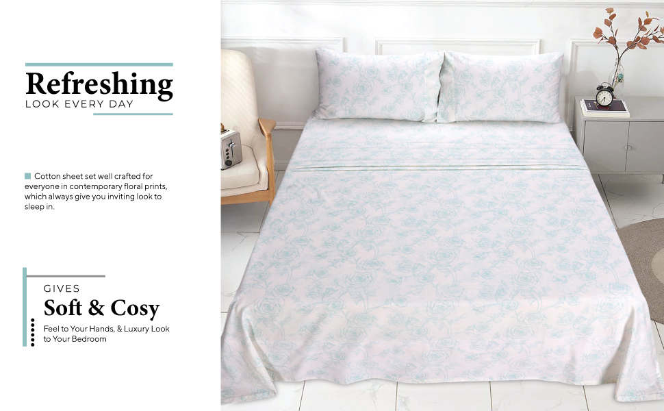 Full Size Sheets Set 4 Piece, Ultra Soft 100 Cotton Sheets Full Size