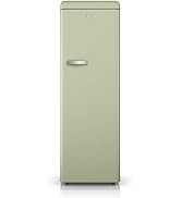SWAN SR11050GNE Retro Tall Larder Fridge with 337L Capacity, 5 Glass Fridge Shelves, 1 Chrome Win...