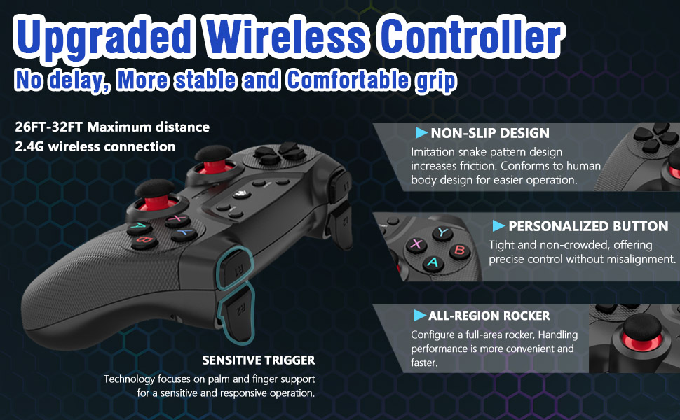 Sumkyle 2025 New Wireless Retro Game Console, 4K Retro Game Stick with 20,000+ Games and 9 Emulators Built-in, Plug and Play TV Video Games, 2.4G Wireless Controller(64G) 21 .