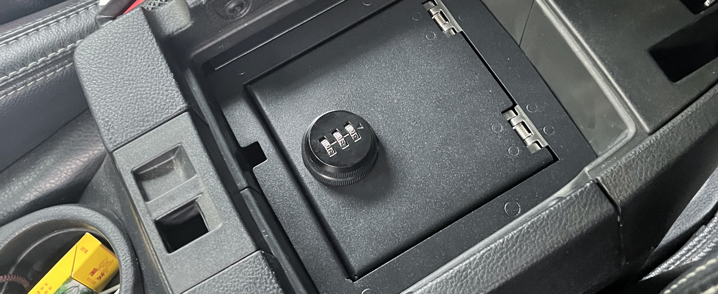 RERPRO Center Console Gun Safe Lock Box Armrest Storage