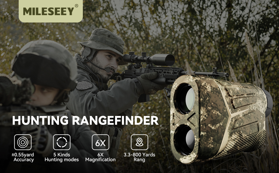 MiLESEEY Rechargeable Range Finder Hunting 800yd,±0.5M Accuracy,Laser