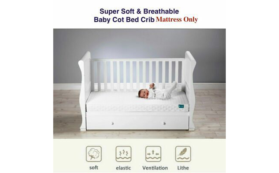 Pinkfairy® Travel Cot Mattress/Foam Classic Baby Sleeptight Foam Crib