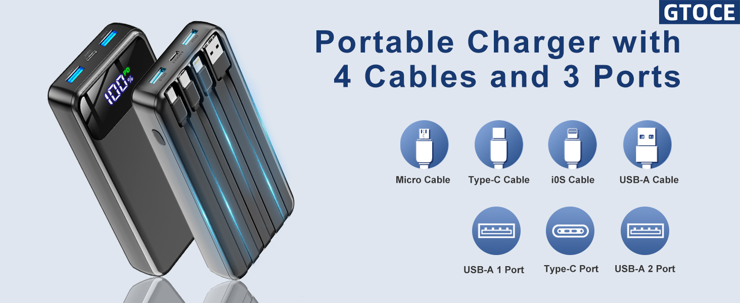 GTOCE Portable charger power bank battery pack power bank portable charger for iphone