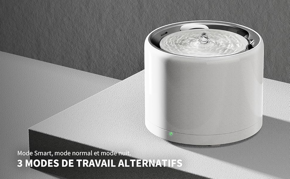 PETKIT Pompe à Eau Sans Fil , Distributeur D'Eau Intelligent Automatique Pour Chats Et Chiens, Réservoir Intérieur En Acier Inoxydable, Pas Facile à Elever Des Bactéries 17 W4X