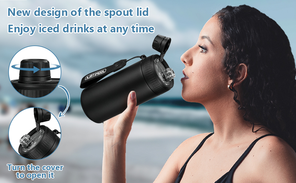 Can Cooler with Spout Lid 3in1Insulated Double Wall