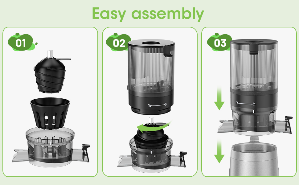 You can juice whole fruits and vegetables in no time by TUUMIIST Juicer