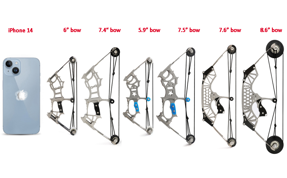 6"/7.4"/7.9"/8.6" Mini Compound Bow and Arrows Set