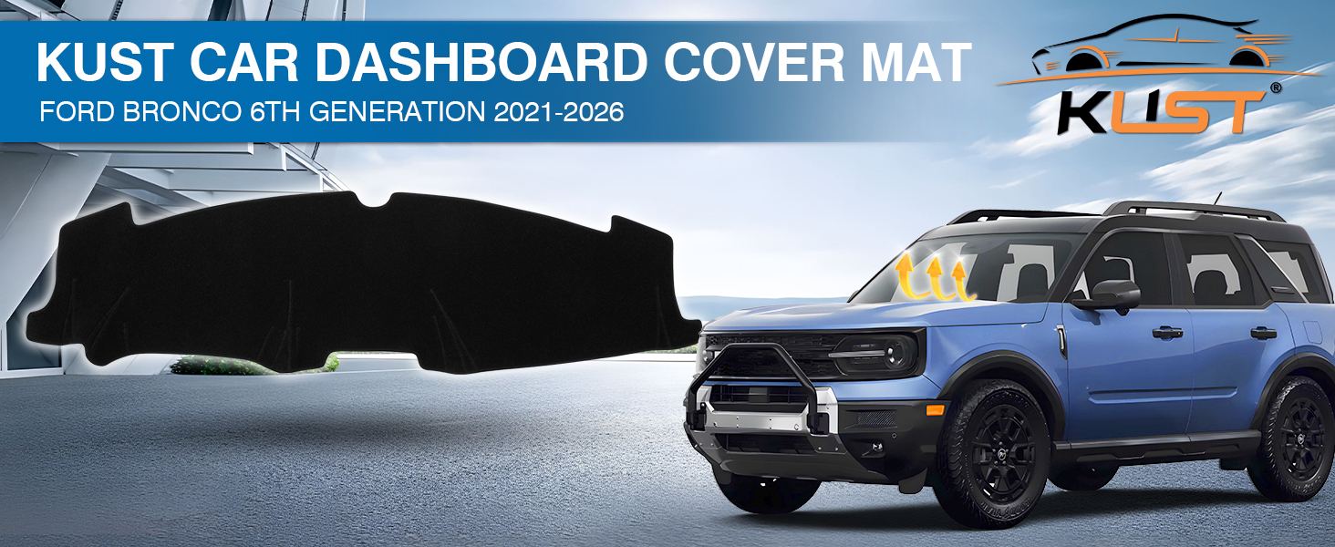Bronco Dash Mat 2022 Bronco Dash Cover 2023 Bronco Dash Carpet 2024 2025 2026 Bronco dash protector
