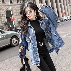 Amazon | [PPEIREE] デニム ジャケット レディース G