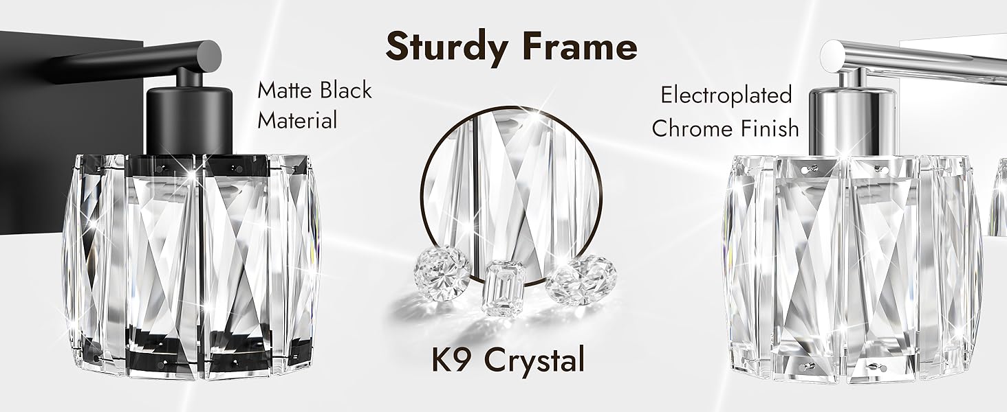 crystal vanity light