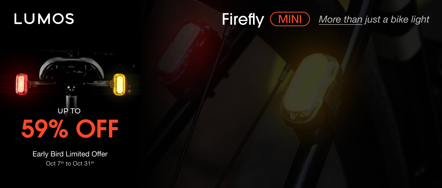 Lumos Firefly Mini Smart Bike Light System,Sync Turn