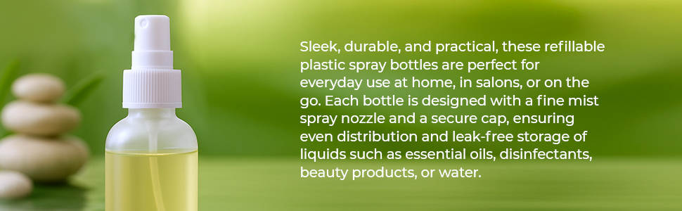 Reusable, Portable Sprayer Mini Travel Bottle Set Leak Proof for Essential Oil Perfume