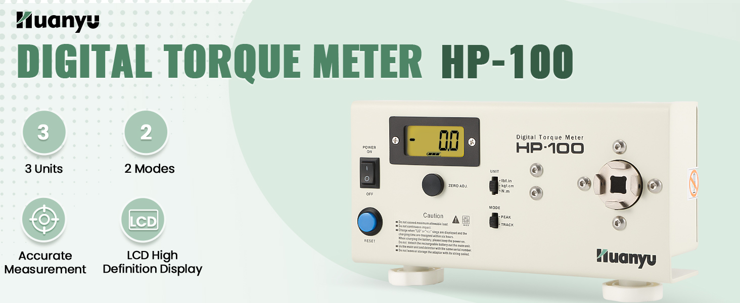 Huanyu Digital Torque Meter HP100 Torque Gauge Portable Torsion Meter
