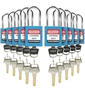 HiLKCO Lockout Tagout Lock Set 10 Pack Padlocks OSHA Compliant Safety Loto Locks for Lock Out Tag...