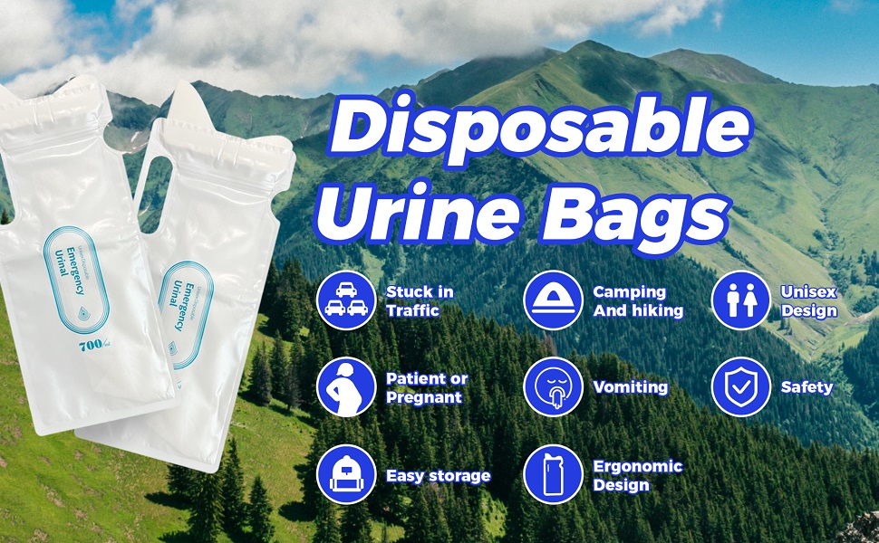 24 Disposable Urine Bags 700 Ml Pee Bags For Travel For Men