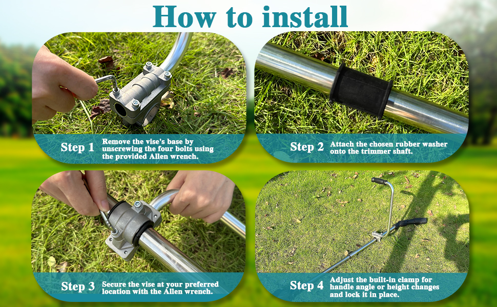 String Trimmer Handle, Weedeater Grip Extension attachments