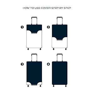 Polyester Fabric Small Protective Luggage Cover | Small Protective Luggage Cover Without Suitcase 