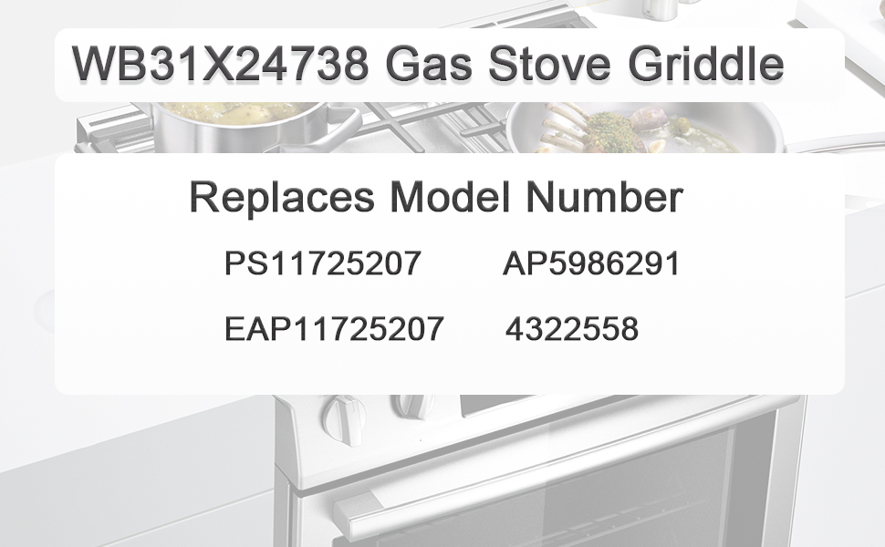 WB31X24738 Center Griddle Compatible with GE Gas Range