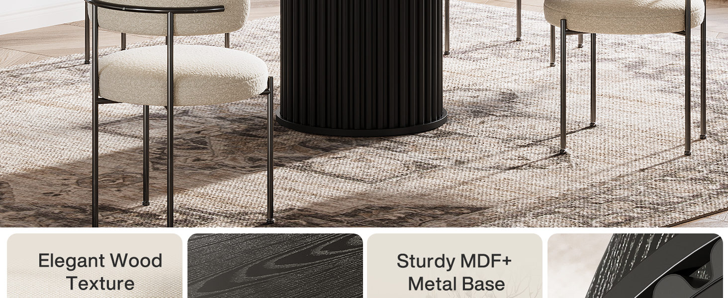 round dining table 4 6 people black circle kitchen table