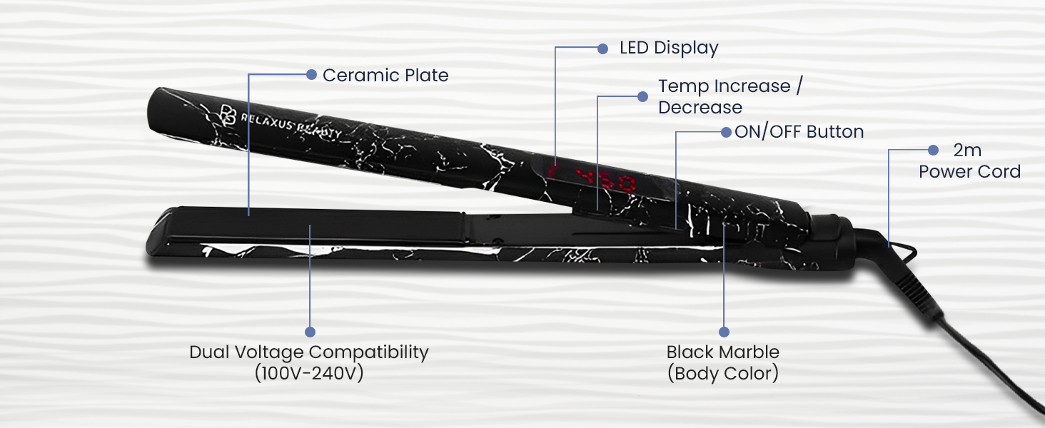 RELAXUS BEAUTY SLZ Analog Limited Hair Straightener with Tourmaline Ceramic Plates