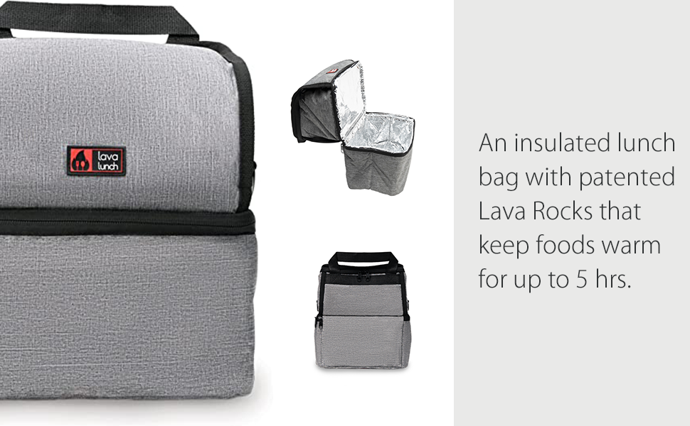 Lava Lunch™️ Heated Lunch Box with Insulated Cold Compartment Food