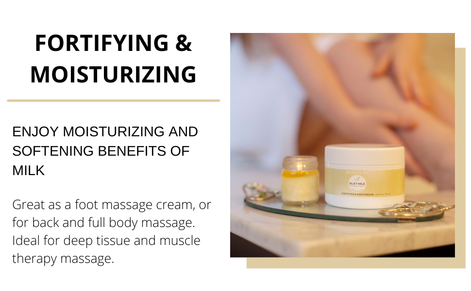 silky milk cream lotion massage deep tissue 