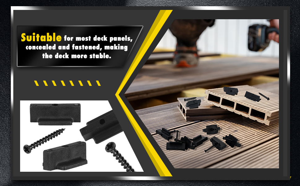 Hidden Fasteners Nylon Clips for Deck Fastening, Composite Decking