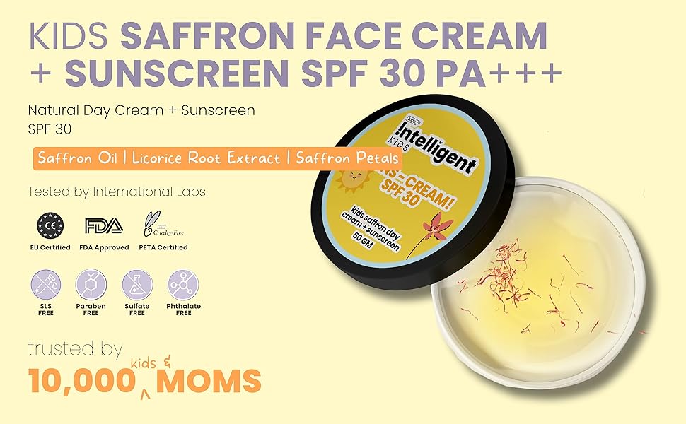 TuCo Intelligent Kids Saffron Face Cream & Sunscreen UVA/B SPF 30