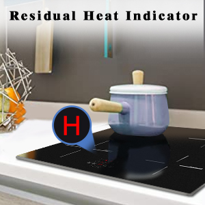 residual heat induction cooktop