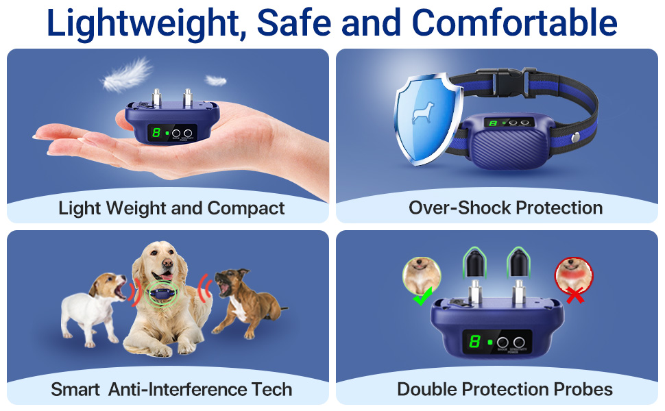 Dog Bark Collar, Automatic Anti Barking Collar with Beep