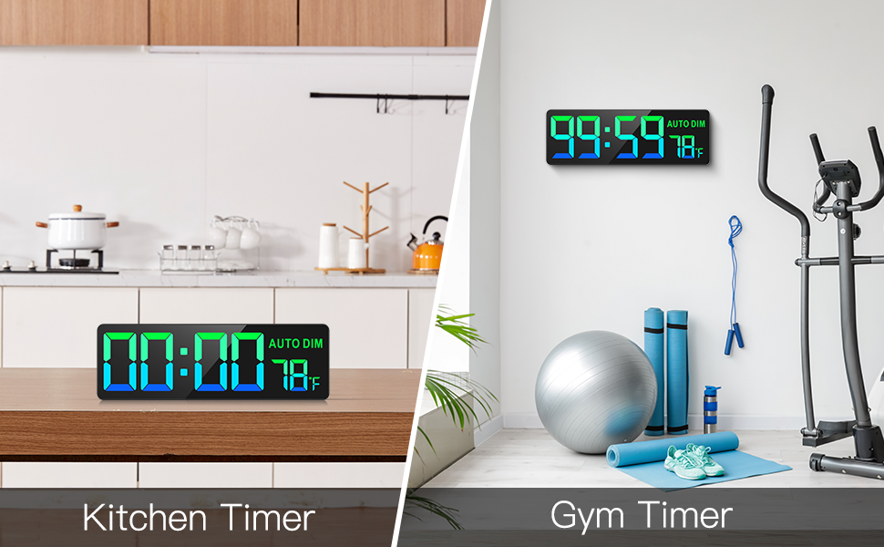 REACHER 16.5" Large Digital Wall Timer Clock with Countdown