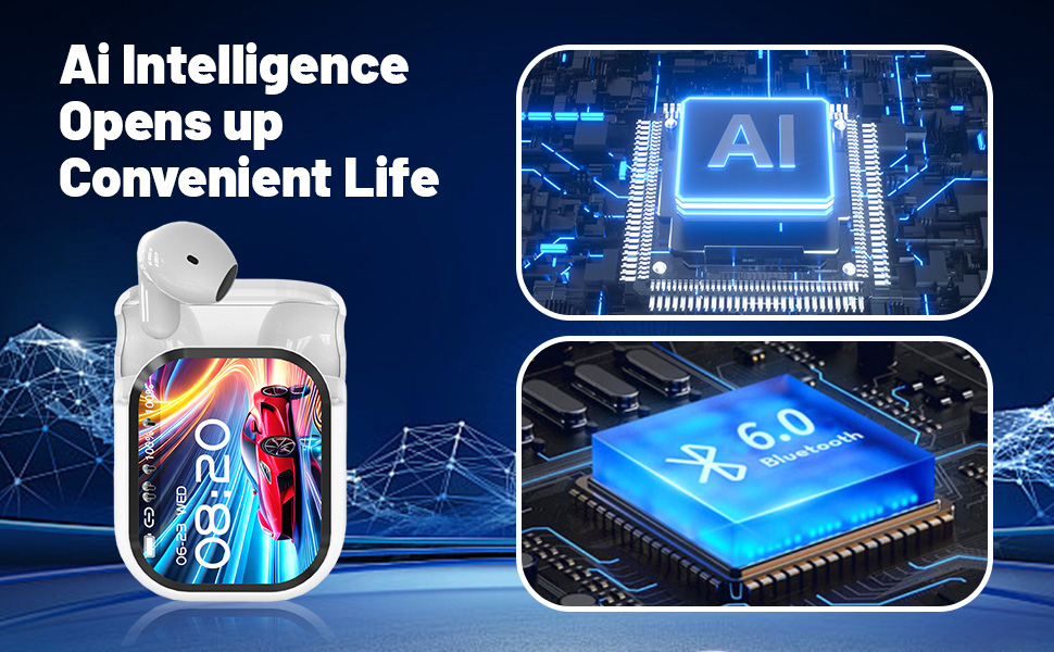 48H Battery Touchscreen Noise In-Ear Earphones for Sports