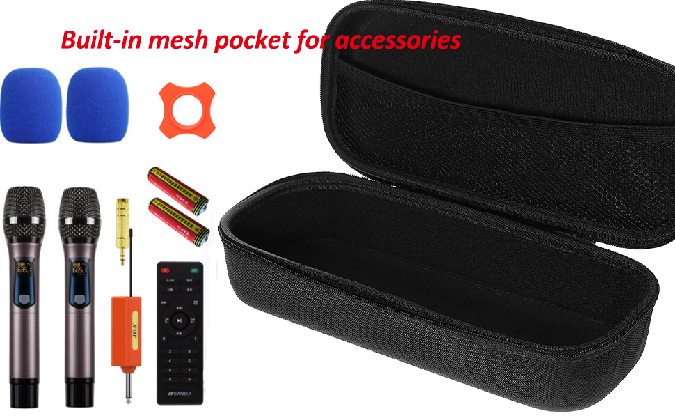 Happyyami Microphone Cases Bag Wireless Microphone Case Microphone Bag