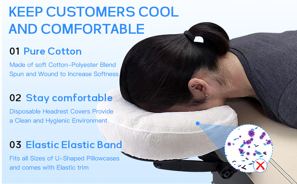 Headrest Pillow Spa Salon Bed Table Covers