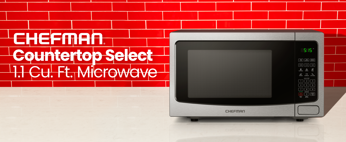 Chefman Countertop Microwave Oven 1.1 Cu. Ft. Digital
