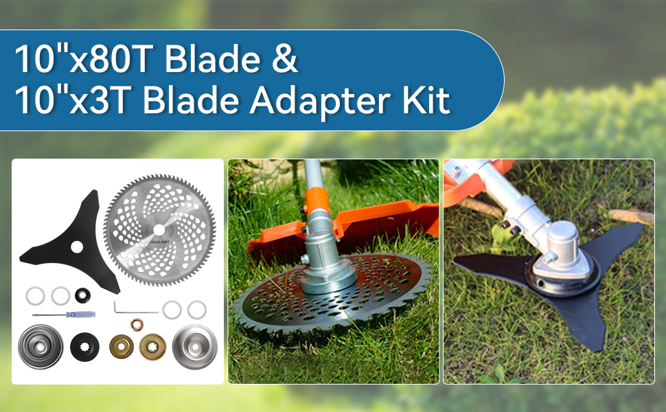 Bularie 10" x80T Carbide Tip Brush Cutter Trimmer Blades,10