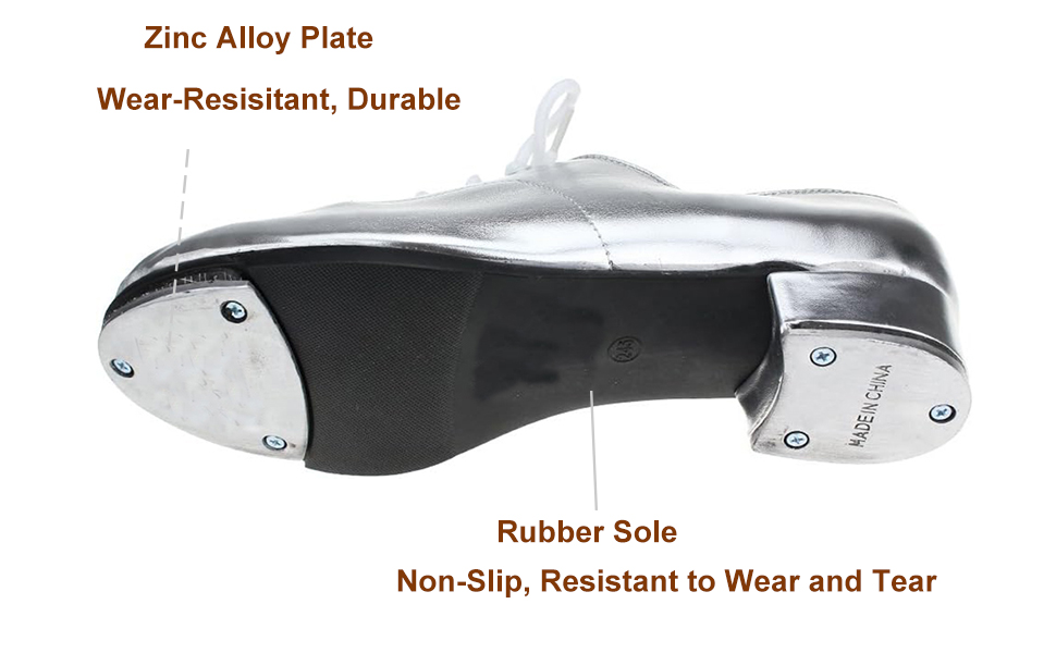 Amazon.com | MSMAX Tap Shoes for Men Silver Lace Up Dance