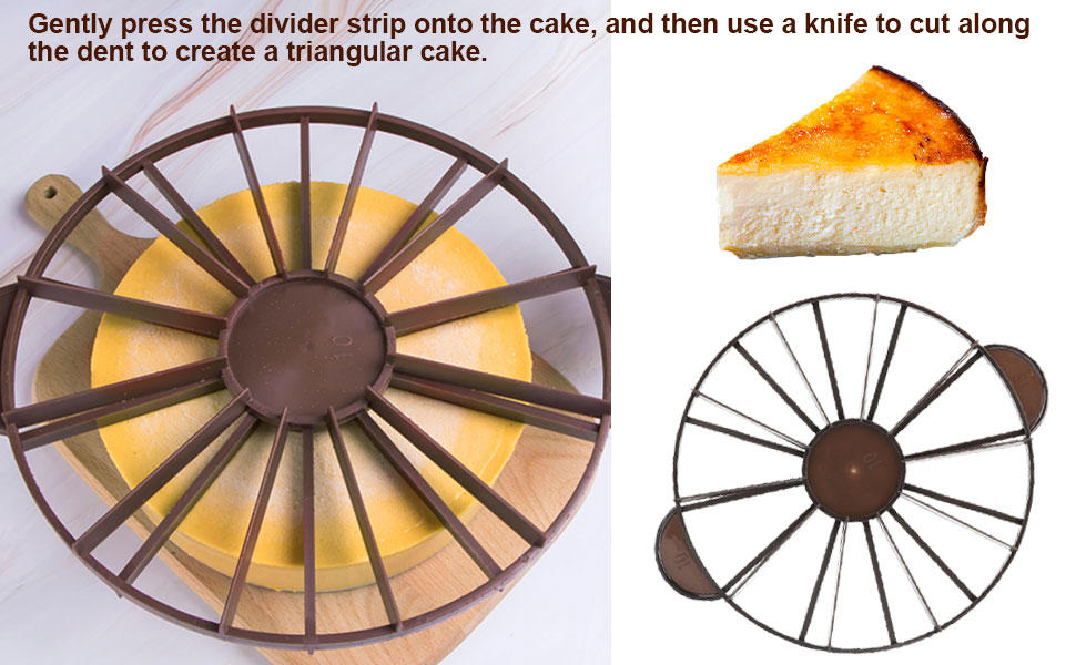 Cake Portion Marker, Cheesecake Cutter 10/12 Slices Pie