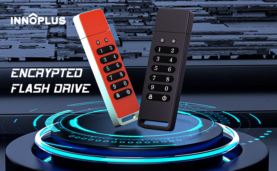 INNÔPLUS Secure Flash Drive 256bit, 64GB Encrypted USB