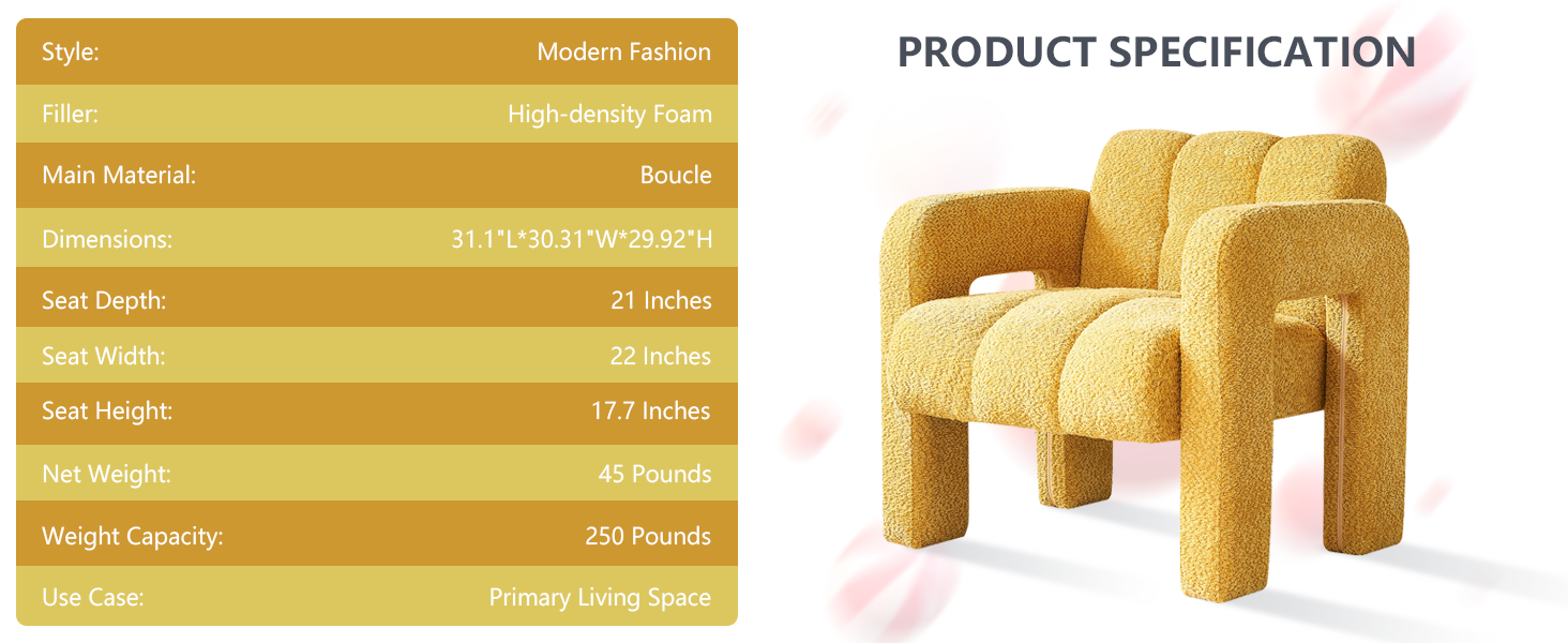 yellow living room chair