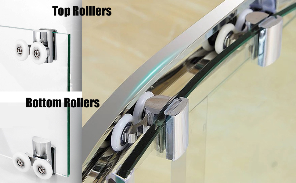 Cokritsm Shower Door Rollers 23mm Sliding Shower Doors Rollers, 2 Top