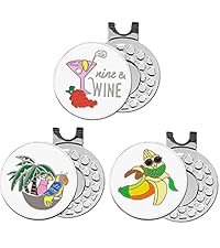 FINGER TEN Golf Ball Marker with Hat Clip Markers Assorted Patterns