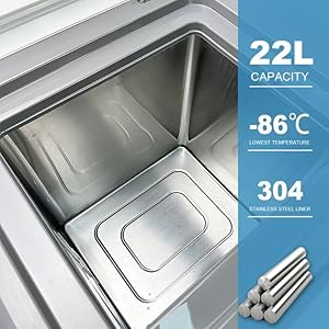 LABFENG 18°C ~-86°C/64.4℉~-122.8℉ Protable Ultra-Low