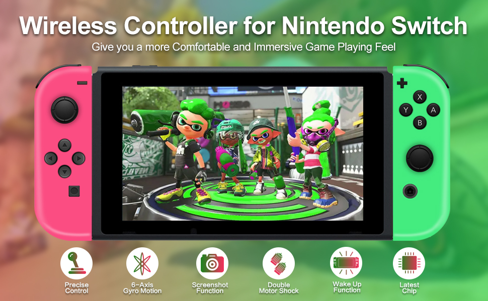 Mengtech Joy Cons for Switch Controllers, Wireless Replacement for