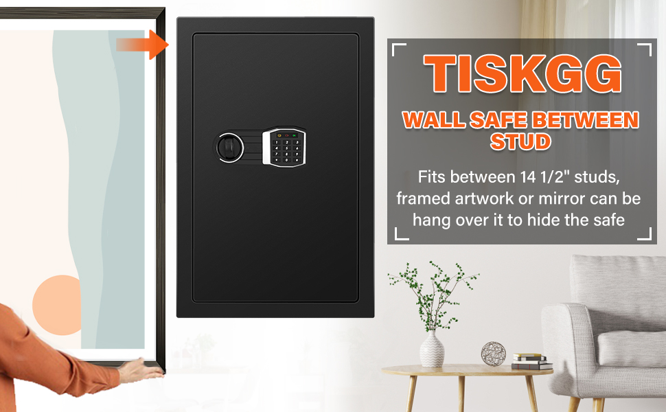 Fireproof Wall Safes Between the Studs 16" Centers, Large In Wall Safe